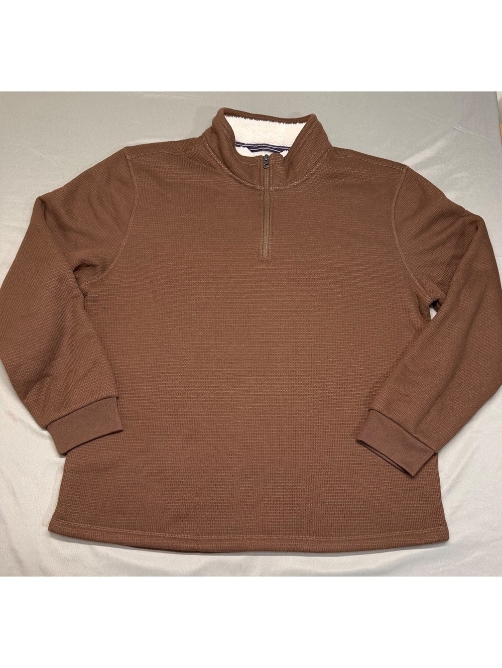 B.C. Clothing Heritage Brown Half-Zip Pullover Sweater XL